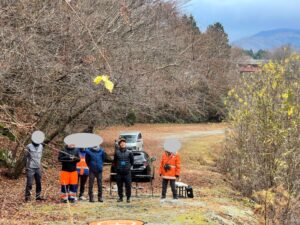 N様　定期訓練 in平谷村 弊スクールは特別な許可を得てライフラインをドローン点検させていただいております